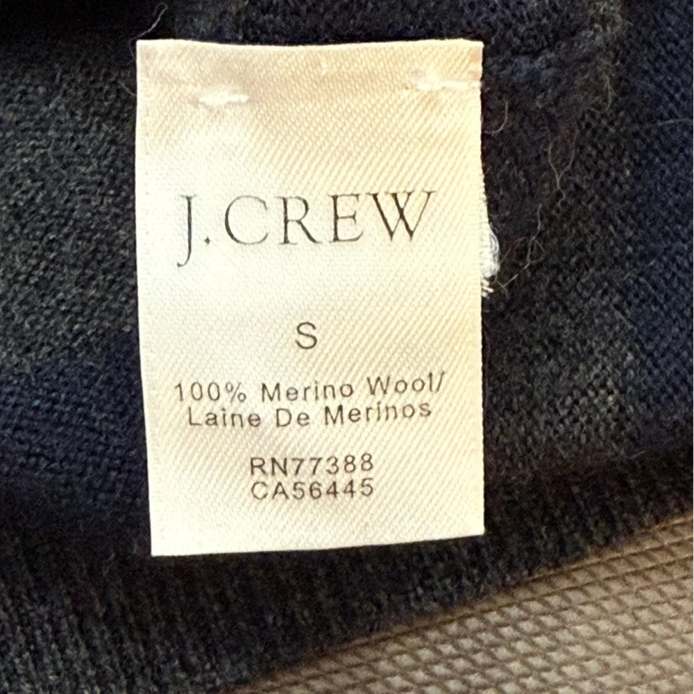 J.‎ Crew 100% Merino Wool Sweater V-Neck Stripe Preppy Business Casual Men’s S